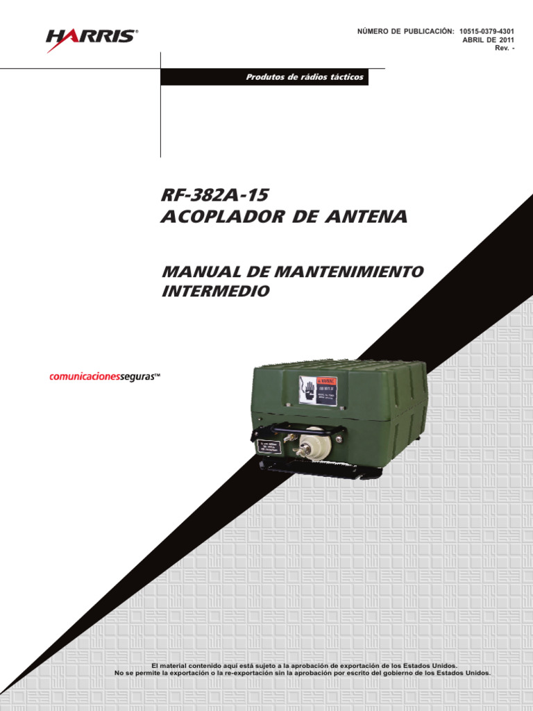 RF-382A-15 Acoplador de Antena: Manual de Mantenimiento Intermedio ...