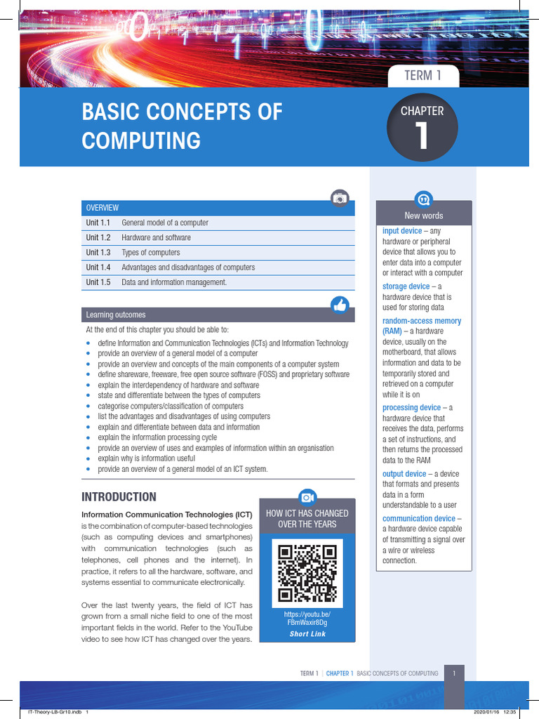 Basic Computing Concepts Overview | PDF | Input/Output | Computer Data ...