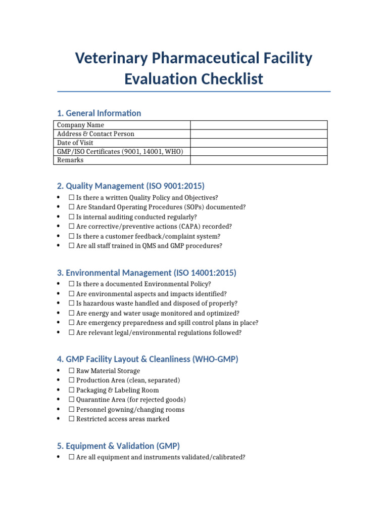 Pharma Audit Readiness Checklist | PDF