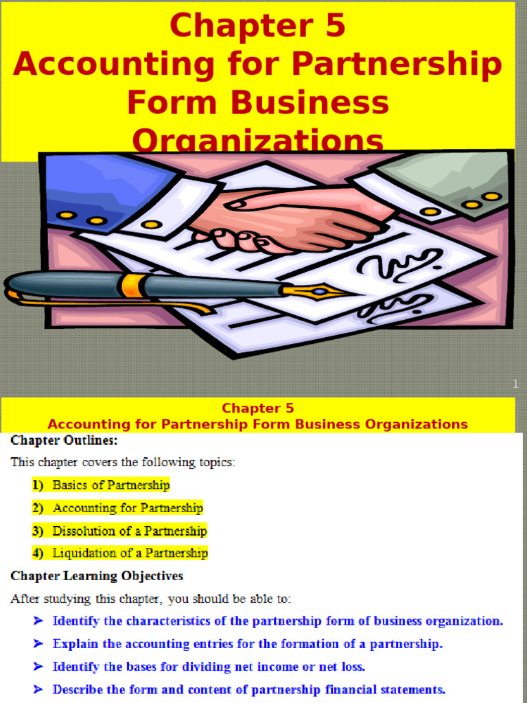 Partnership Accounting Essentials | PDF | Partnership | Liquidation