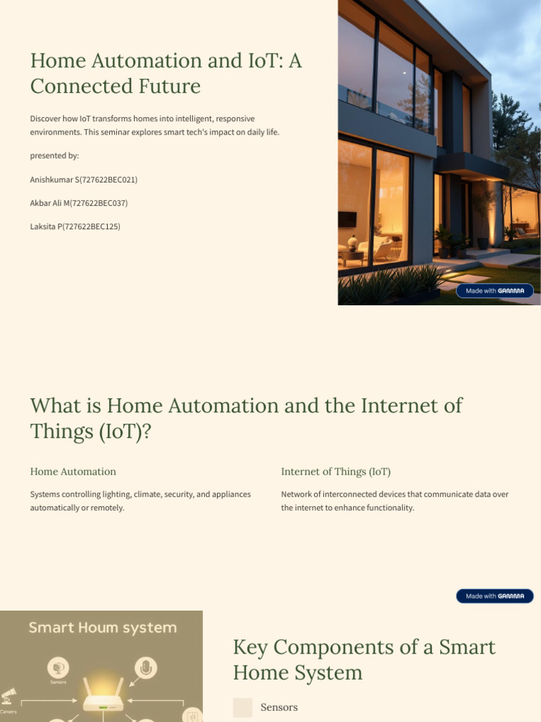 Home Automation and IoT A Connected Future | PDF | Internet Of Things ...