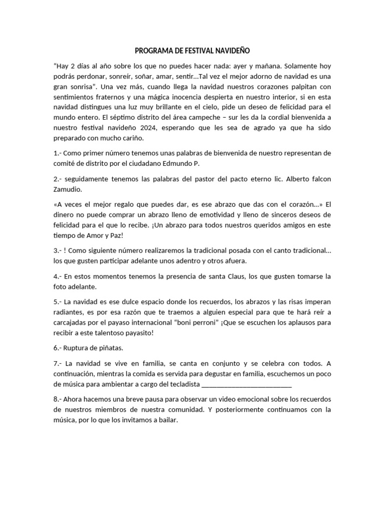 Programa Navideño | PDF