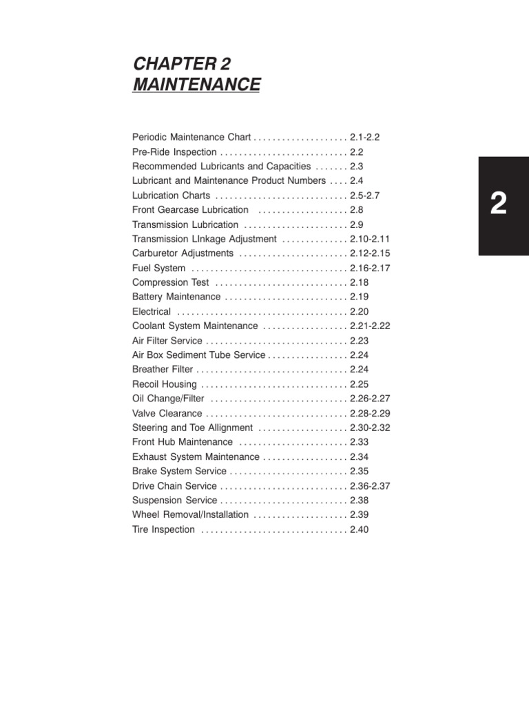 ATV Maintenance Guide and Checklist | PDF | Axle | Carburetor