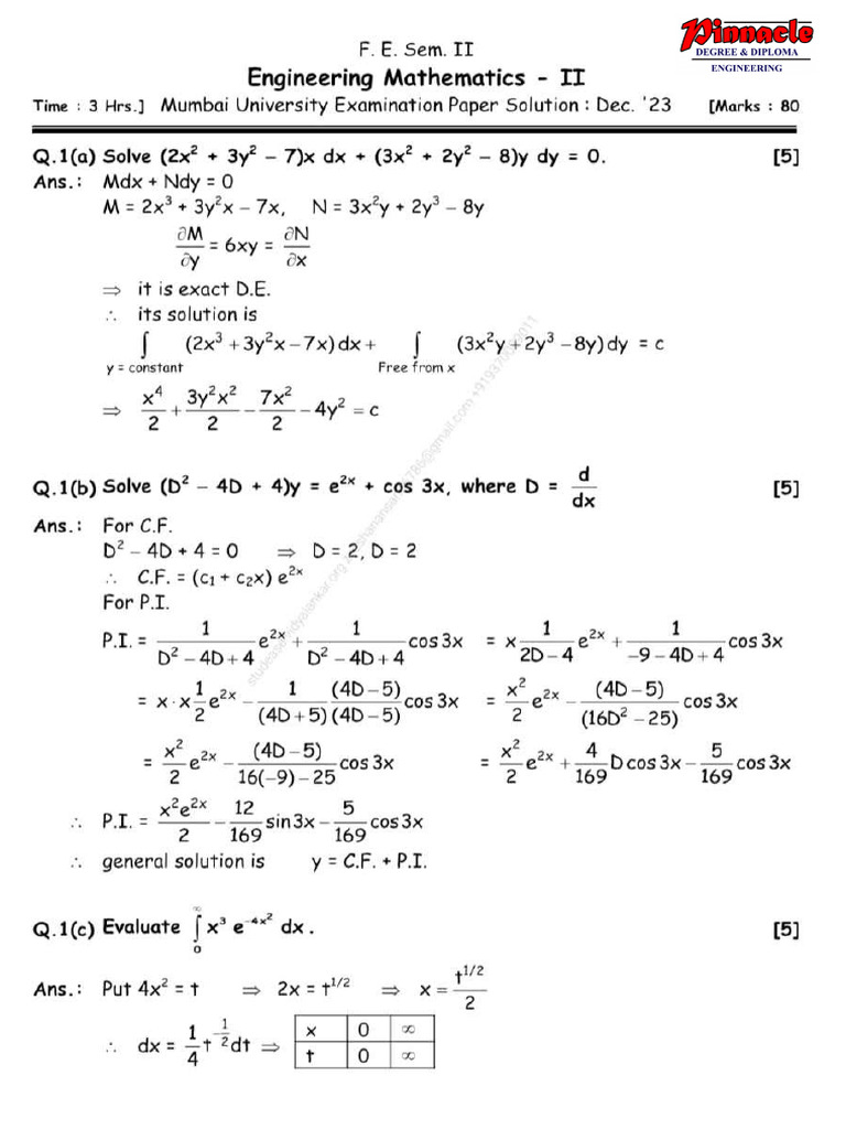 M2 - Dec 2023 Solution - PINNACLE | PDF