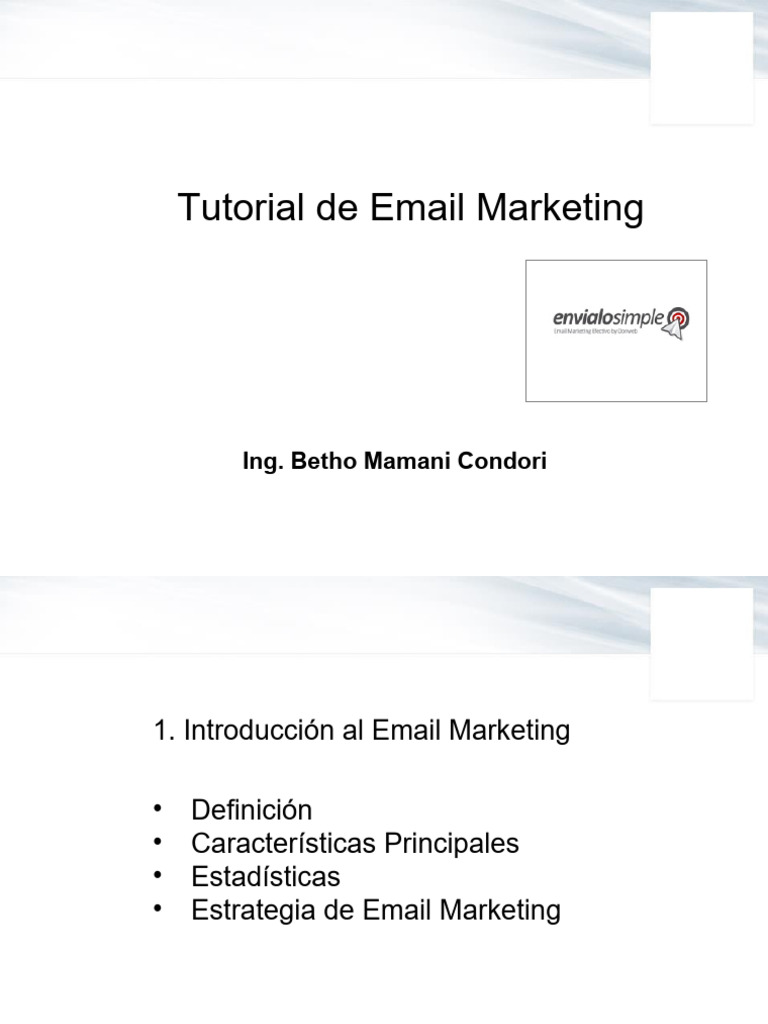 Tutorial Completo de Email Marketing | PDF | Marketing | Publicidad digital