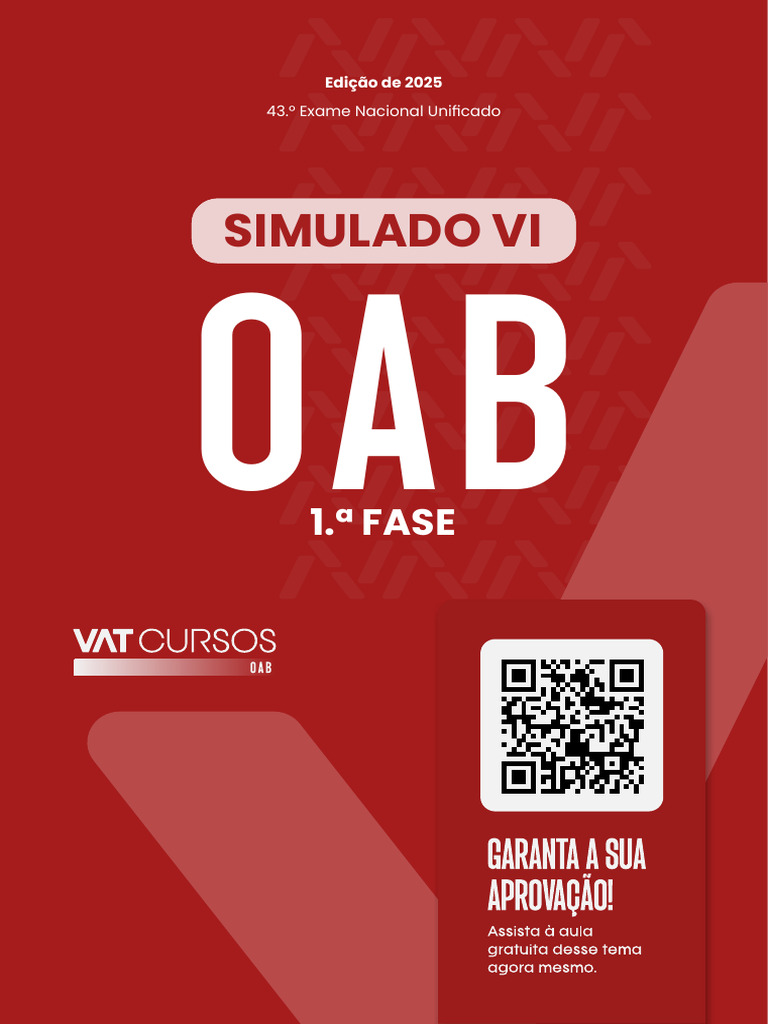 Simulado OAB 2025: 1ª Fase | PDF | Advogado | Imunidade parlamentar
