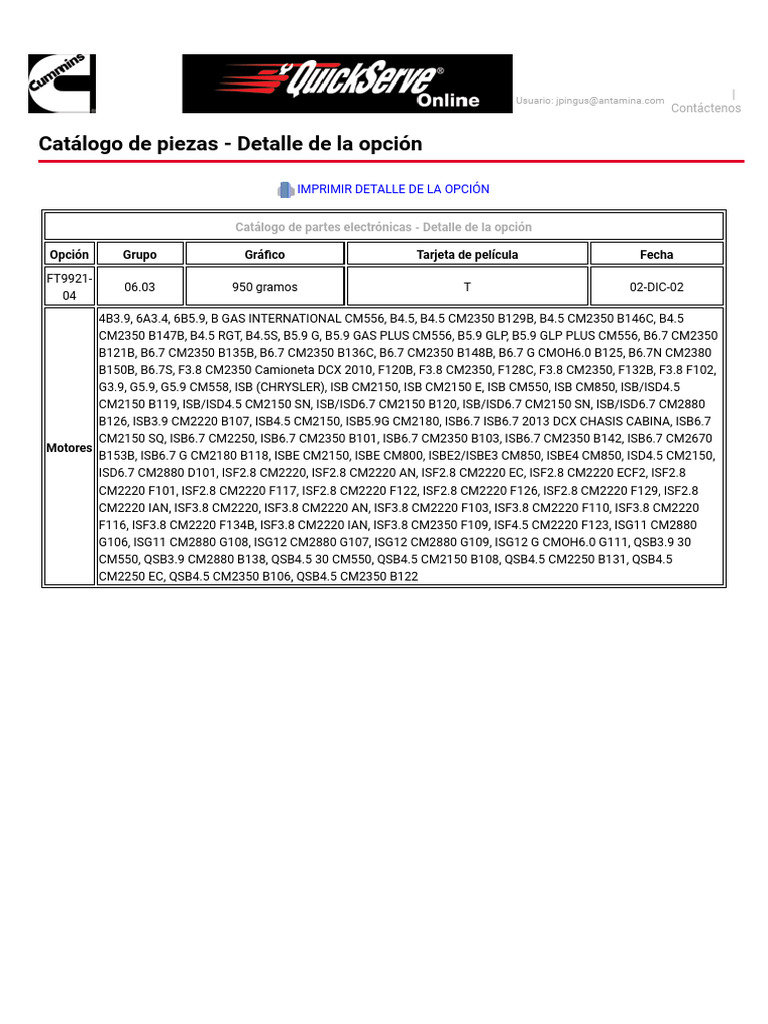 QuickServe de Cummins en Línea-2 | PDF