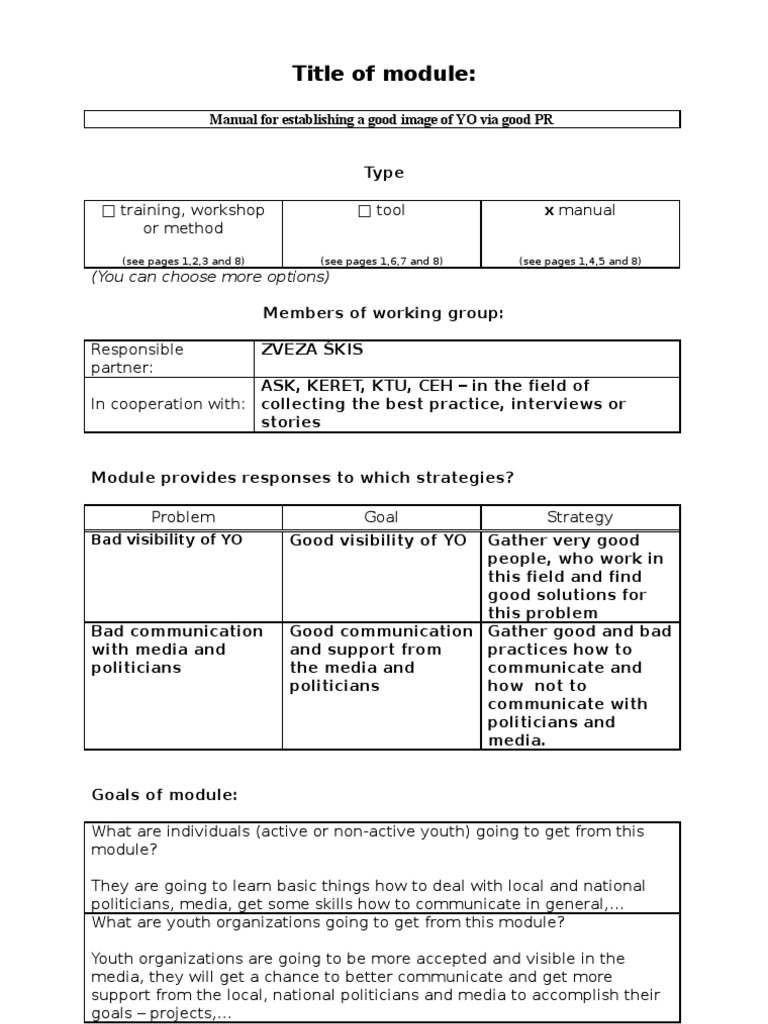 PR Manual | PDF | Communication | Psychological Concepts