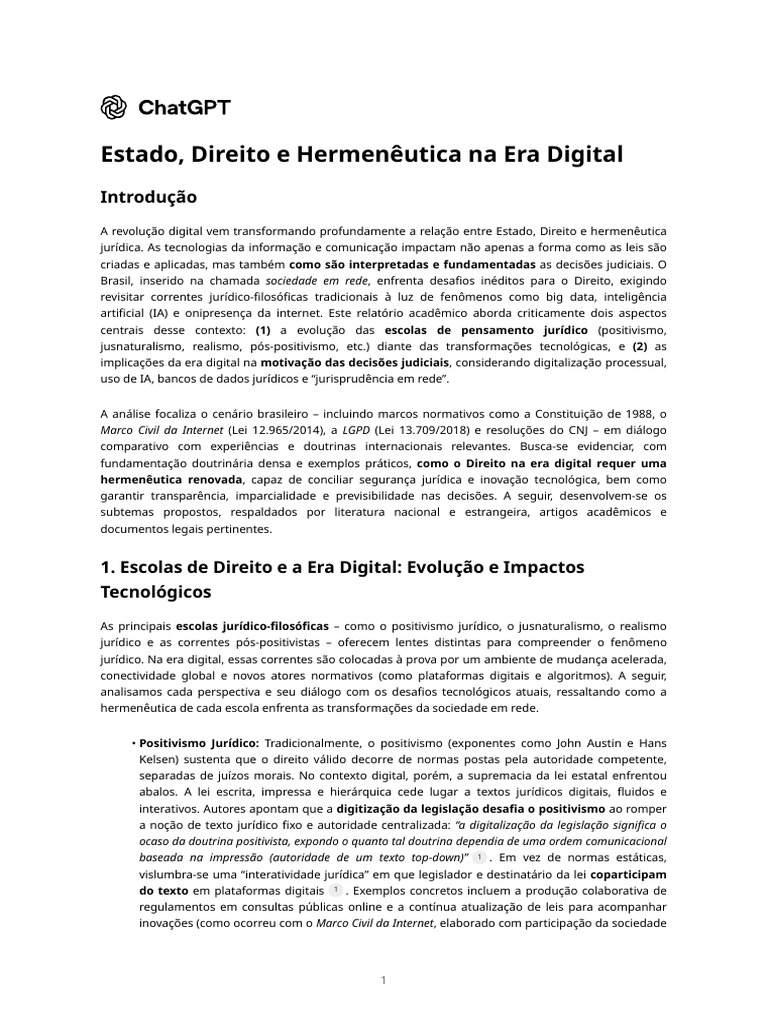 Estado e Direito na Era Digital: Desafios e Evolução | PDF ...