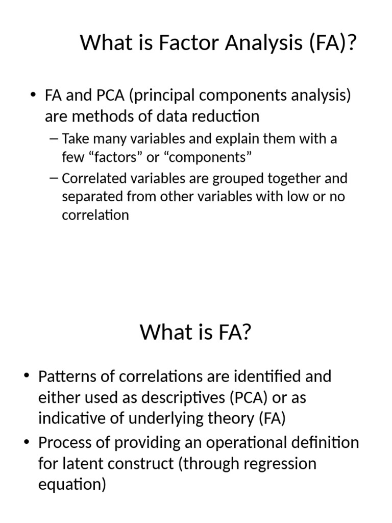 Understanding Factor Analysis Techniques | PDF | Principal Component ...