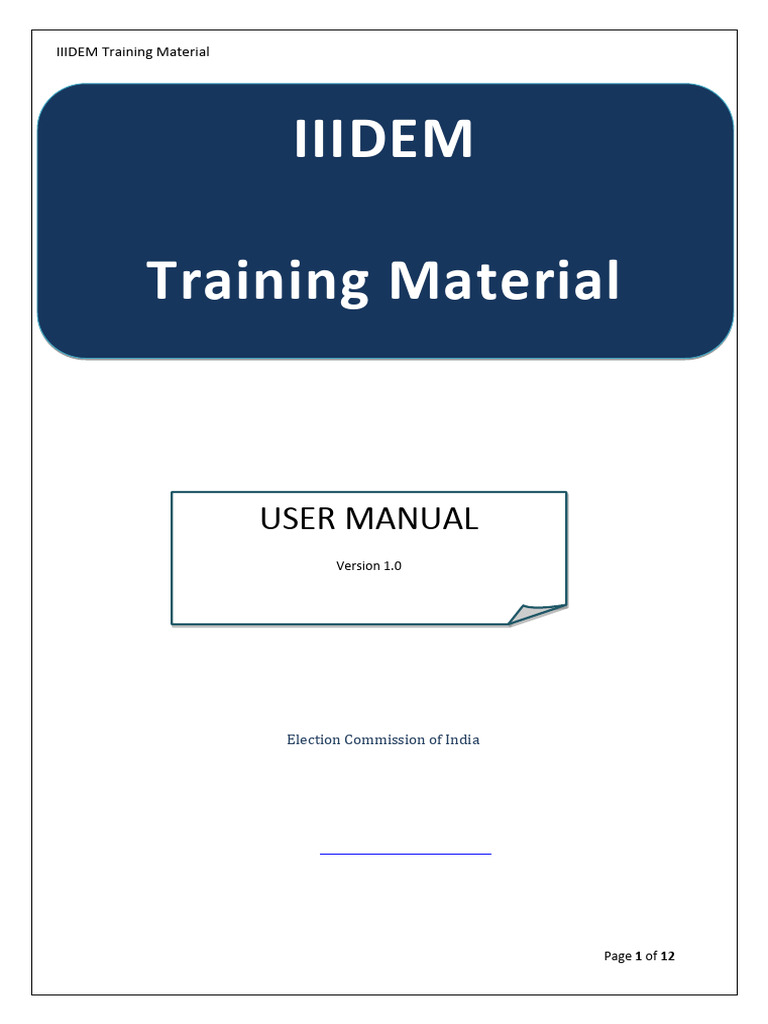 IIIDEM Training Material of SGE 2024 For Odisha | PDF | Login | Software