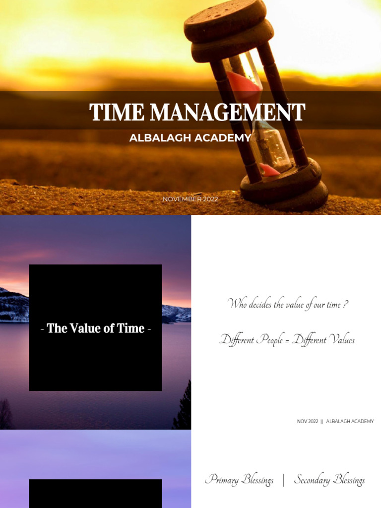Time Management | PDF | Sharia | Islamic Branches