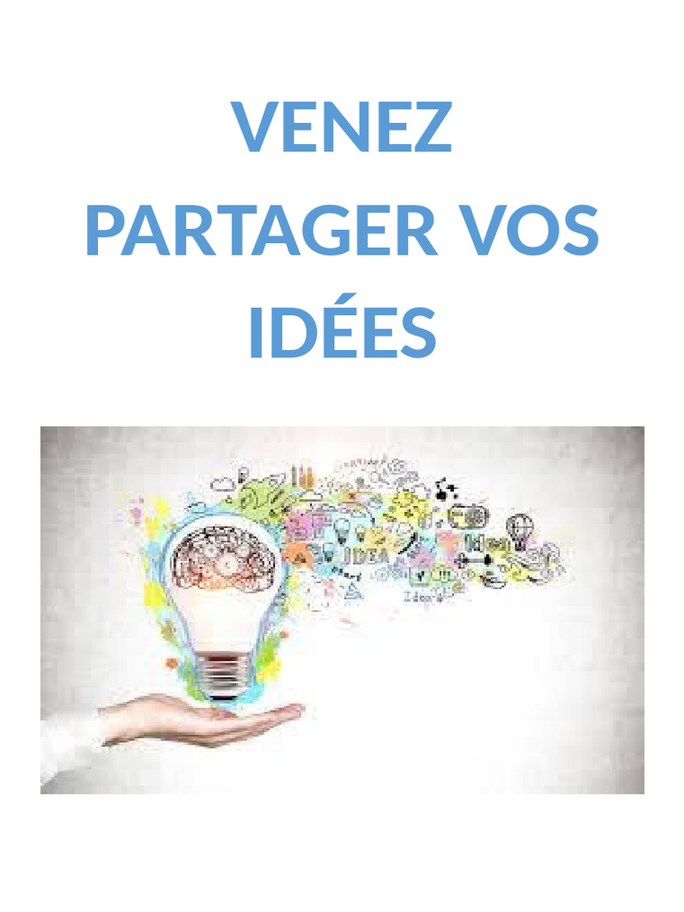 Venez Partager Vos Idées | PDF