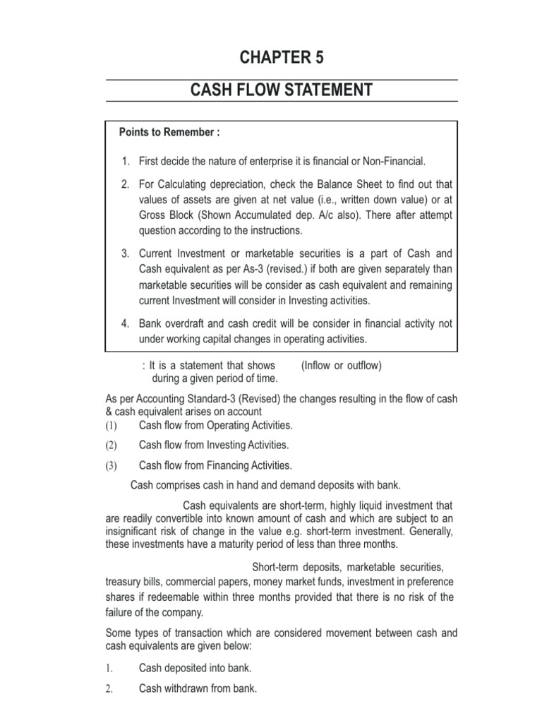 Depreciation in Cash Flow Statements | PDF | Income Statement ...