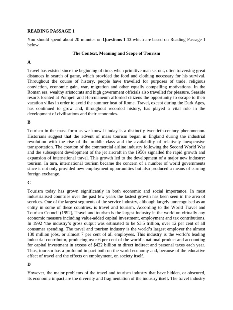 The Evolution and Impact of Tourism | PDF | Tourism | Employment