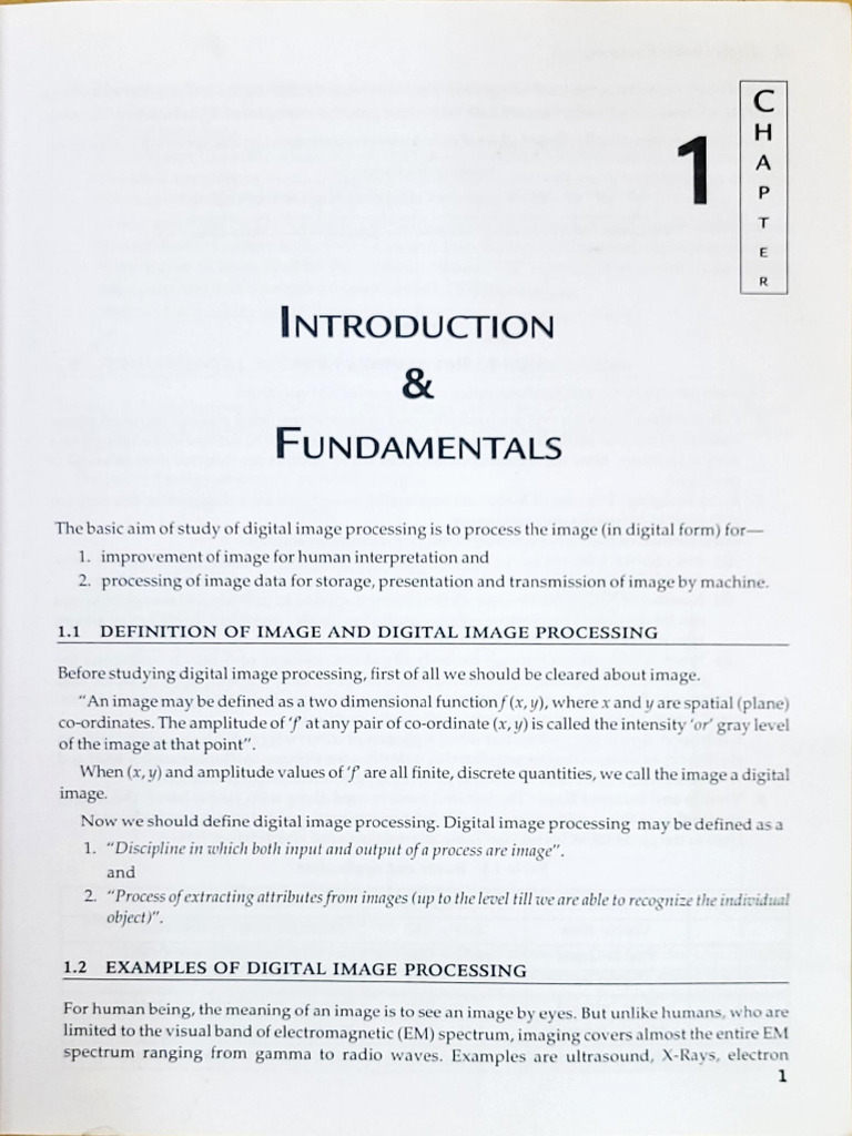 Digital Image Unit 1 | PDF