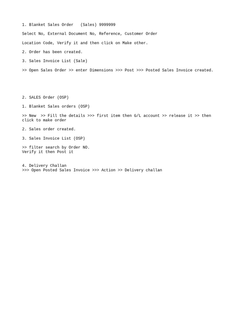 Sales Order and Invoice Process Guide | PDF