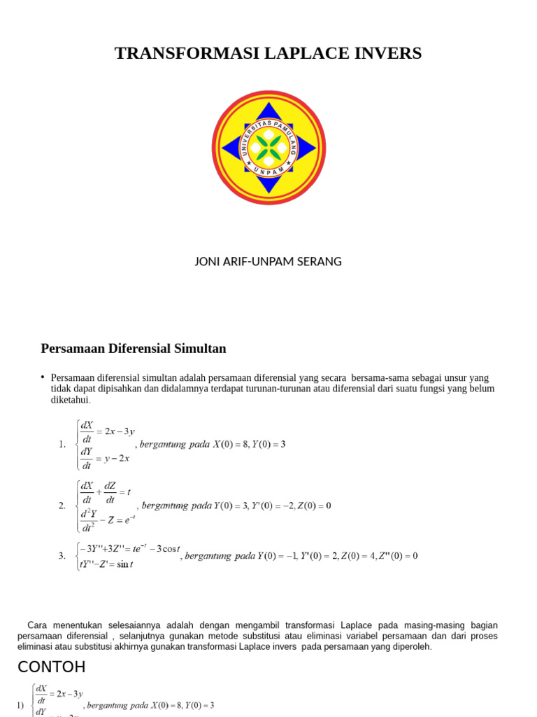 Transformasi Laplace Invers | PDF