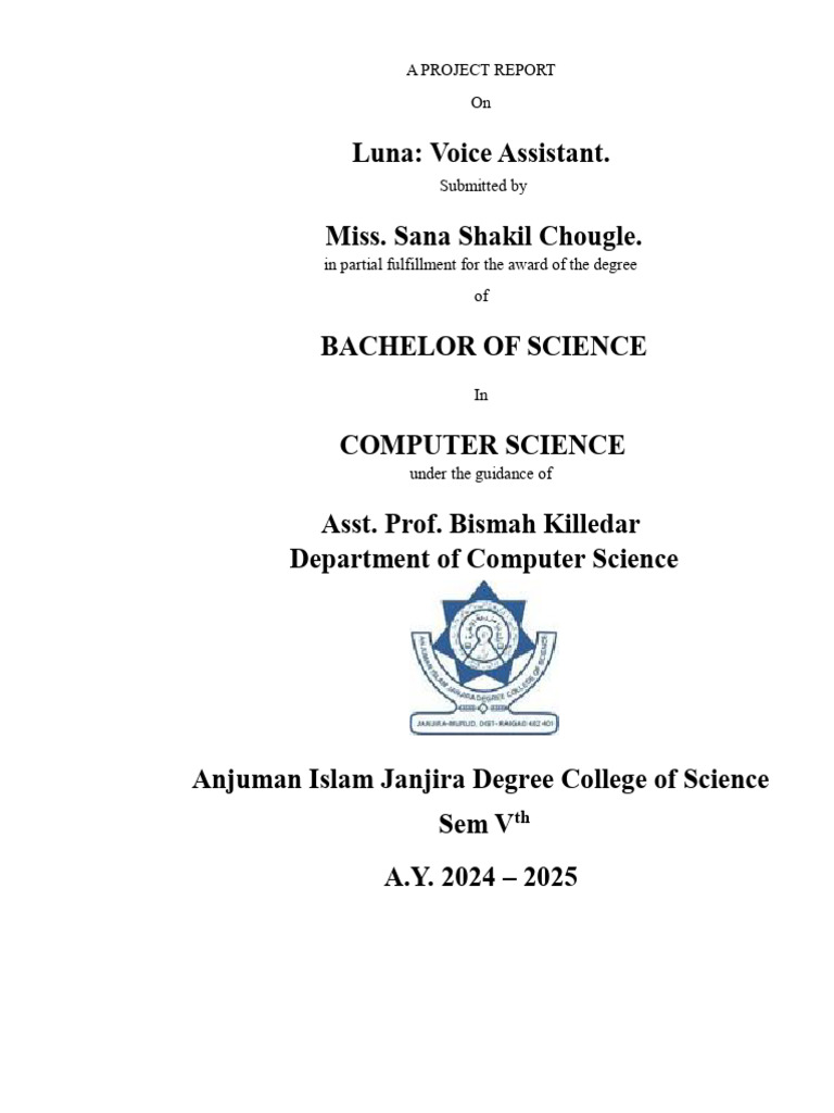 Luna: Voice Assistant Project Report | PDF | Software Testing | Speech ...