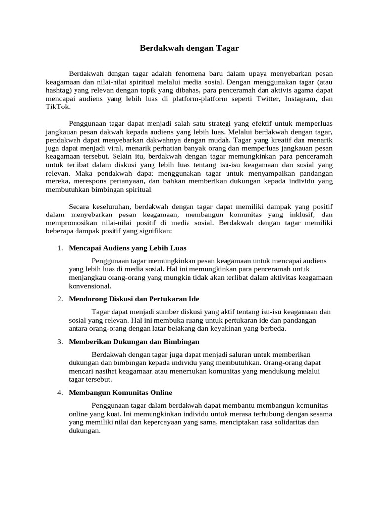 Berdakwah Dengan Tagar | PDF