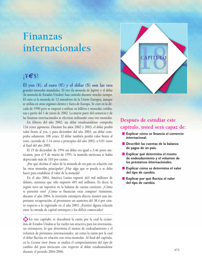 FINANZAS INTERNACIONALES MACRO | PDF | Balance de pagos | Tipo de cambio