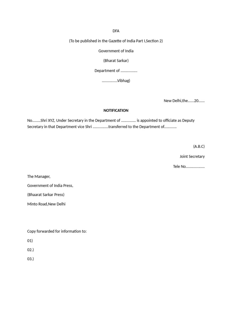 Deputy Secretary Appointment Notification | PDF