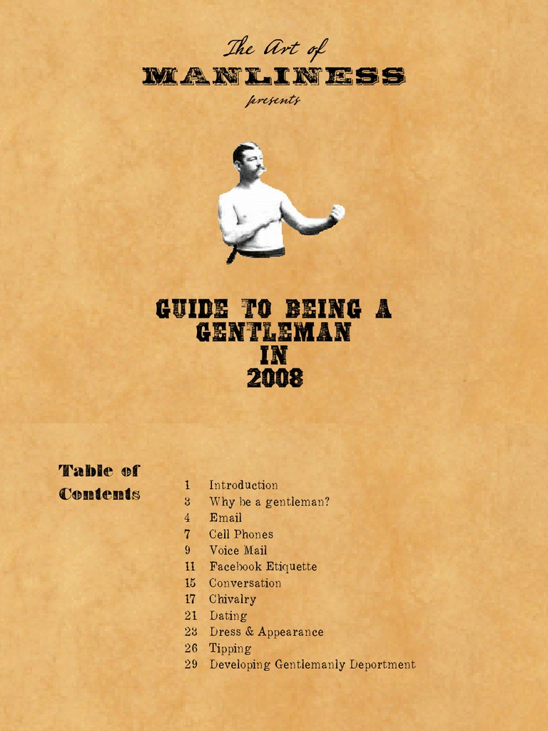 Guide to Modern Gentleman Etiquette | PDF | Gratuity | Gentleman