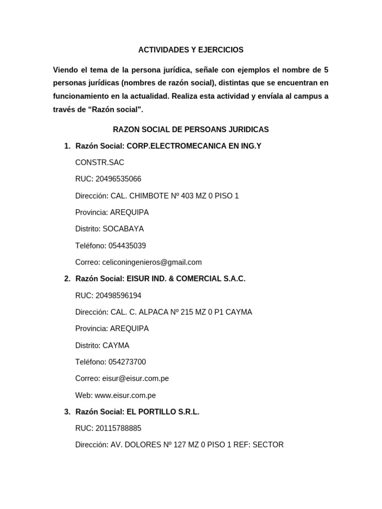 Razón Social | PDF
