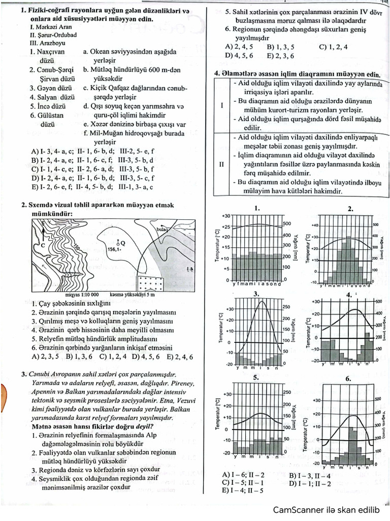 Coğrafiya Model Suallar | PDF