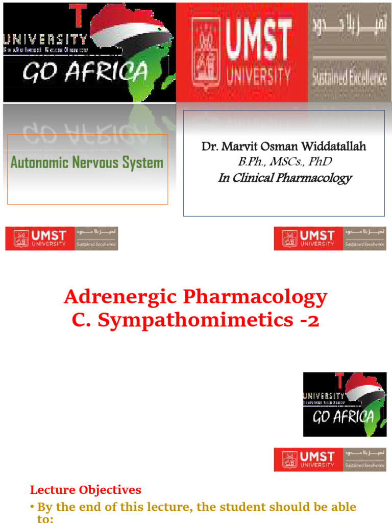 Lec 11 - Adrenergic Pharmacology - Sympathomimetics 2 | PDF | Drugs ...