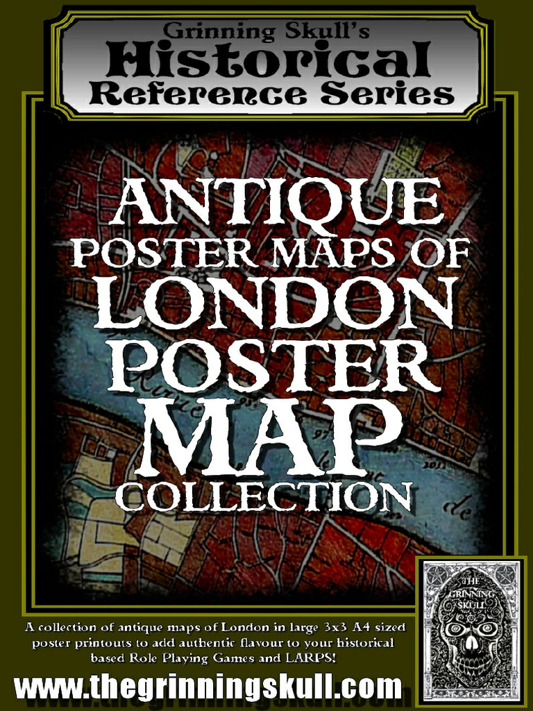 Grinning Skull S Historical Reference Series Antique Poster Maps of ...