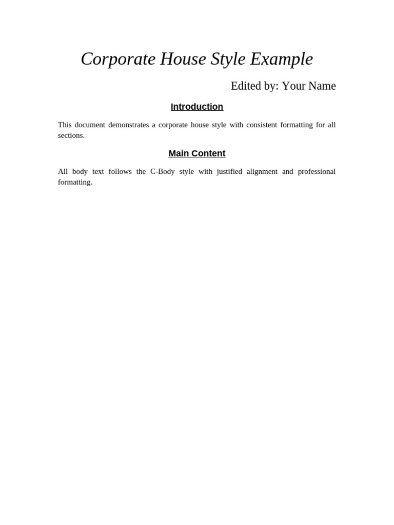 Corporate House Style Guidelines | PDF