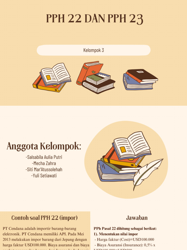 Soal Perhitungan PPH 22 Dan PPH 23 | PDF