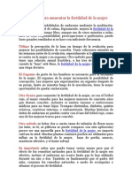 Métodos para Aumentar La Fertilidad de La Mujer