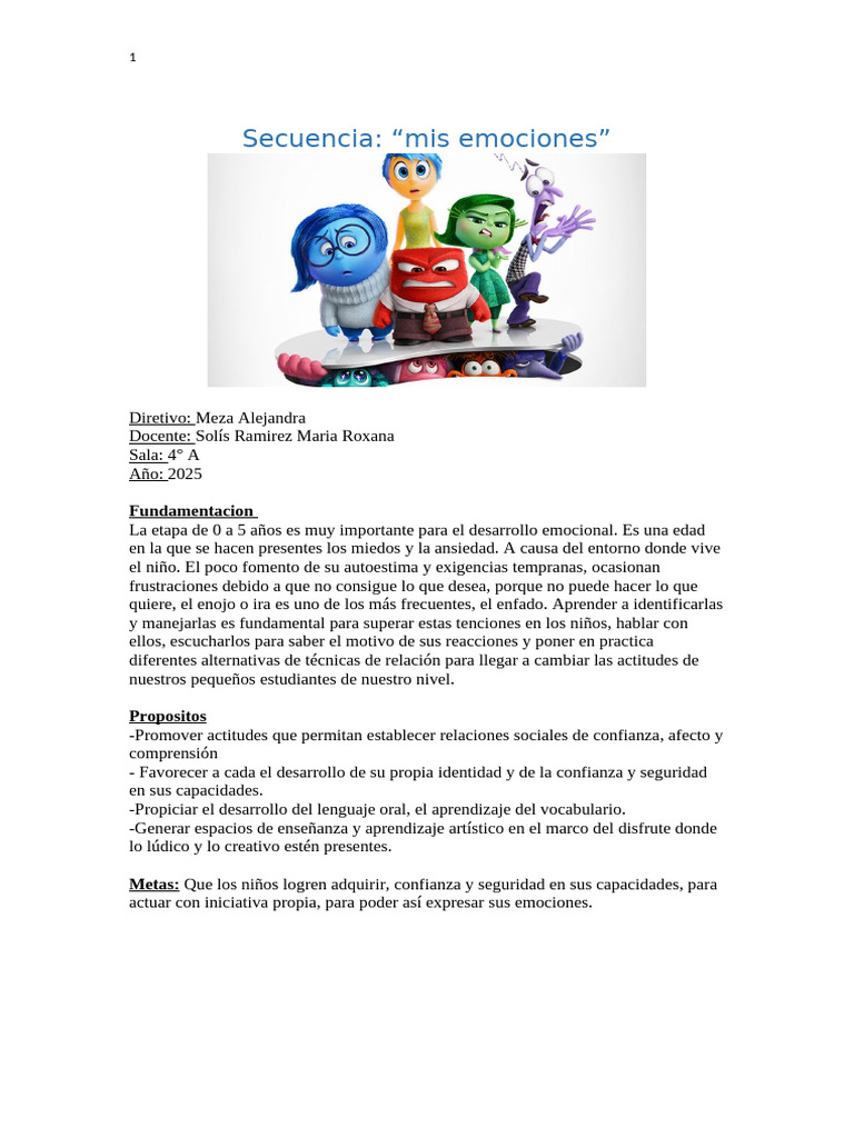 Desarrollo emocional en niños de 4 años | PDF | Las emociones | Aprendizaje