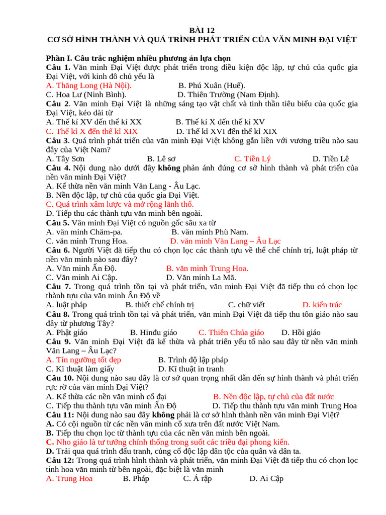 Bài 12 - 10 | PDF