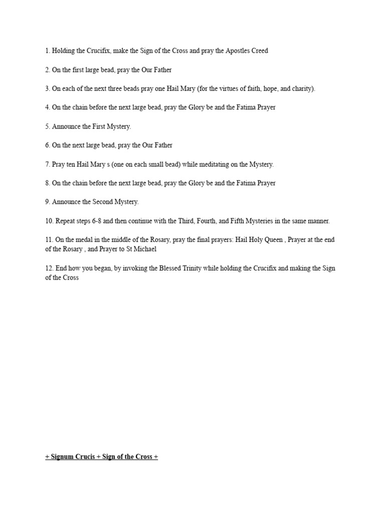 Rosary Prayer Guide in Latin and English | PDF | Rosary | Catholic Church