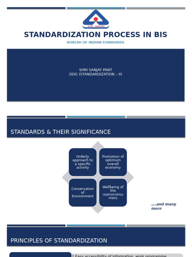 BIS Standardization Process Overview | PDF | Standardization ...