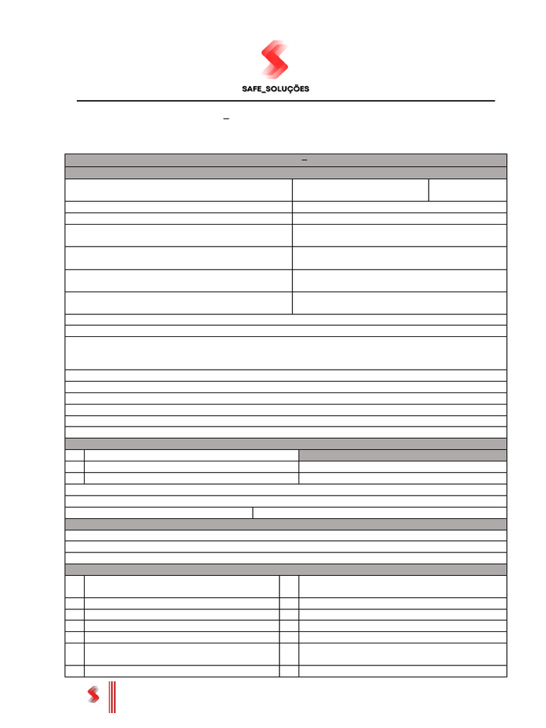 Formulário de Segurança Contra Incêndio | PDF | Materiais