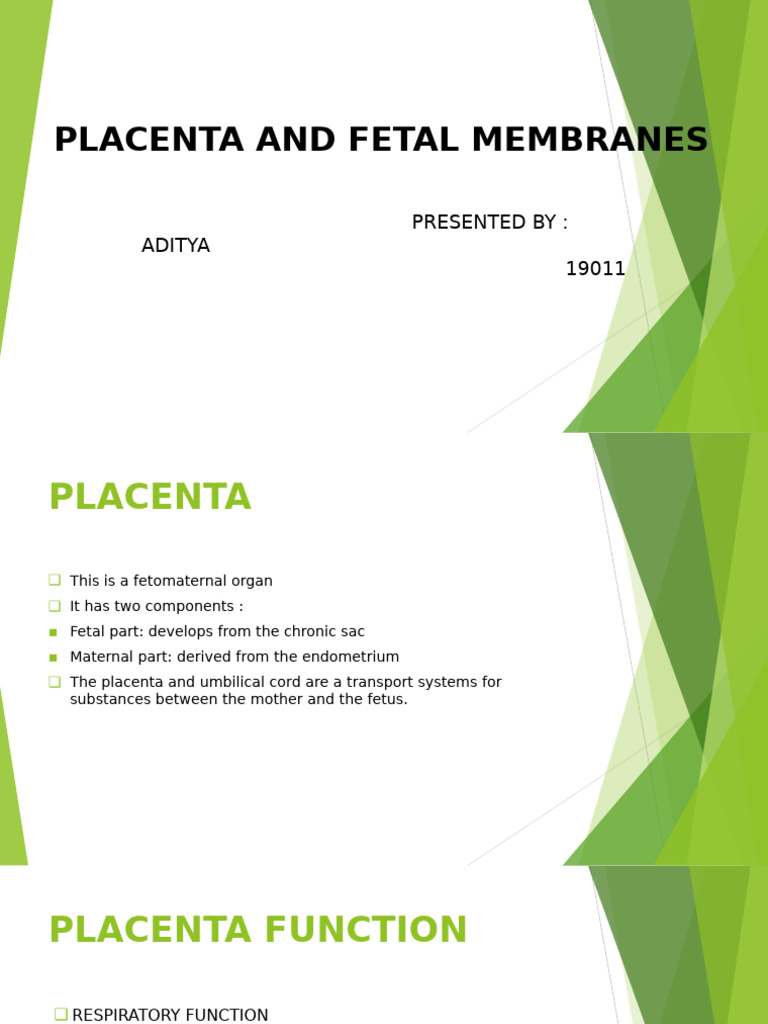Placenta and Fetal Membranes Overview | PDF | Placenta | Anatomy