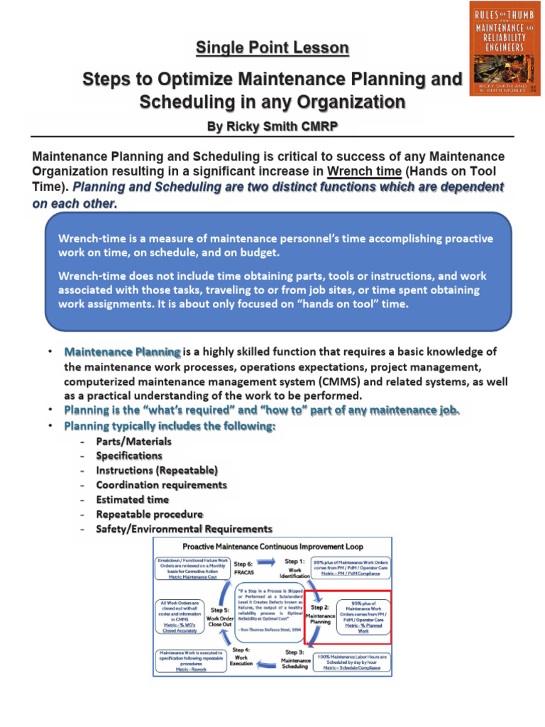 Optimize Maintenance Planning Strategies | PDF | Business