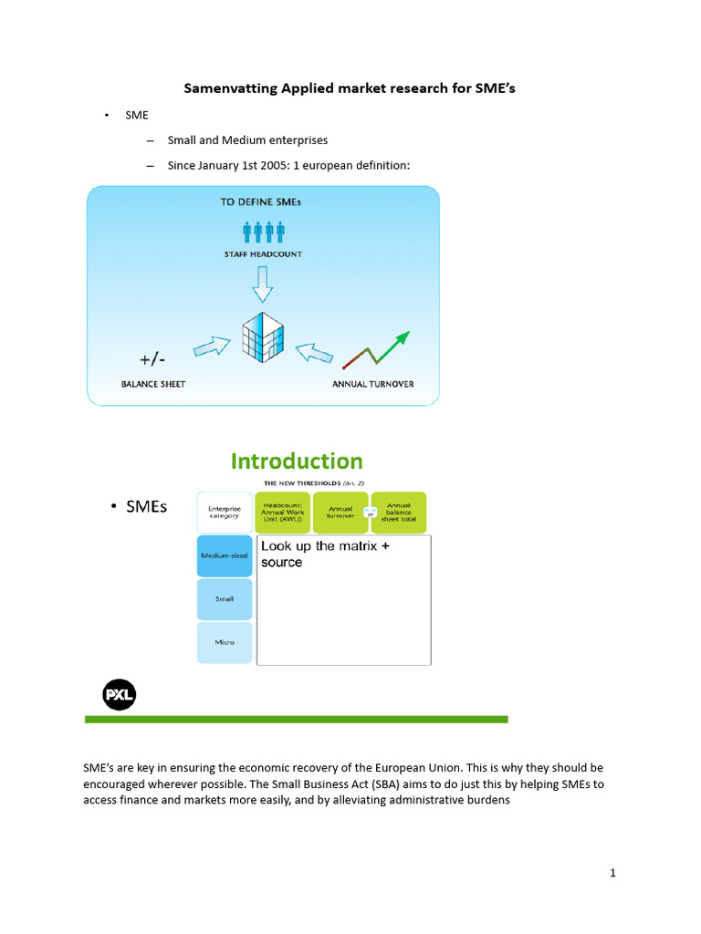 Samenvatting Applied Market Research For SME | PDF | Small And Medium ...