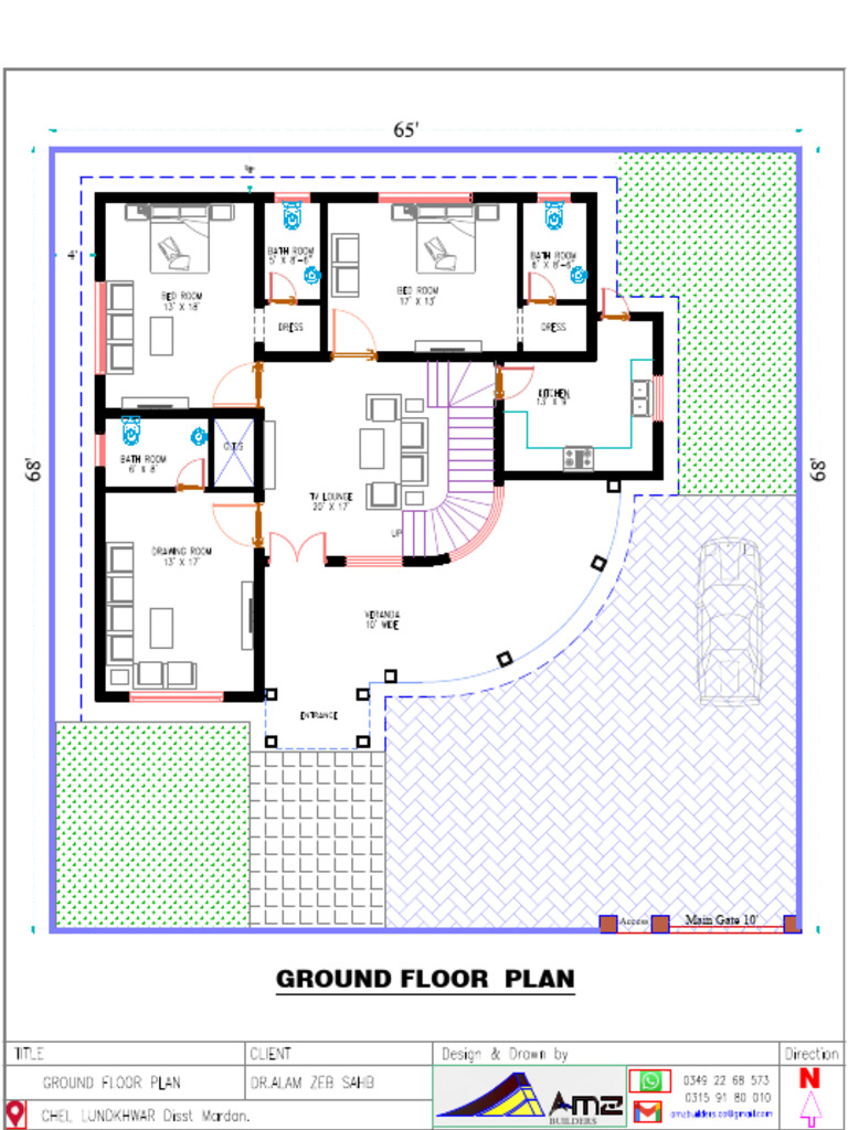 Ground Floor Plan Layout Details | PDF