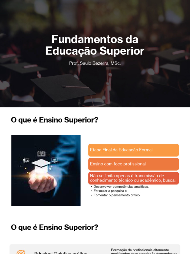Fundamentos e História da Educação Superior | PDF | Science | Universidade