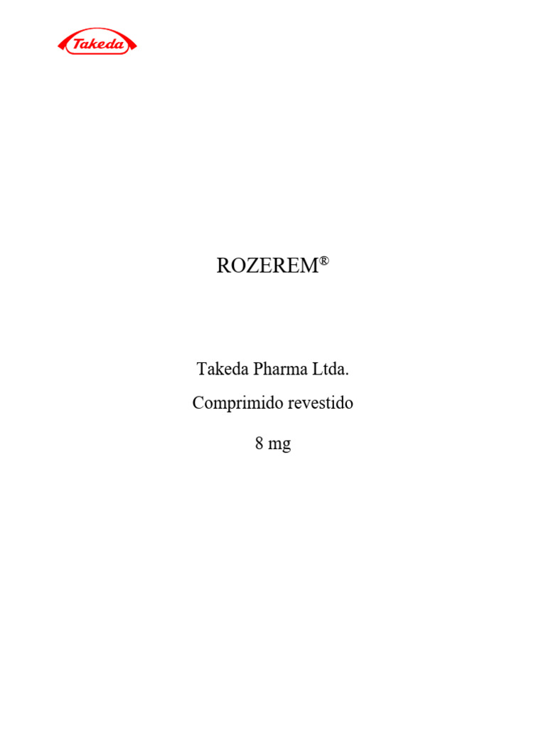 ROZEREM: Indicações e Precauções | PDF | Gravidez | Amamentação