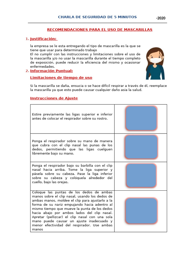 Recomendaciones para El Uso de Mascarillas | PDF
