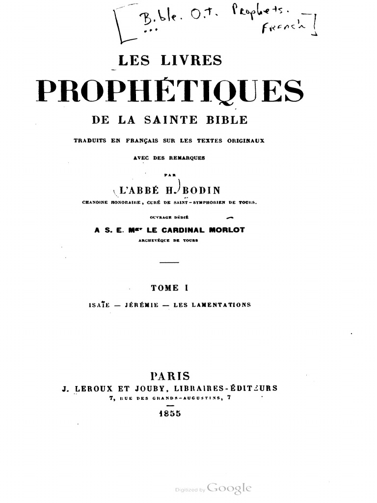 Livres prophétiques de la Bible | PDF | Isaïe | Livres des Rois