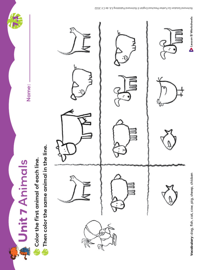 Preschool Animal Coloring Worksheets | PDF | Zoology | Animals And Humans
