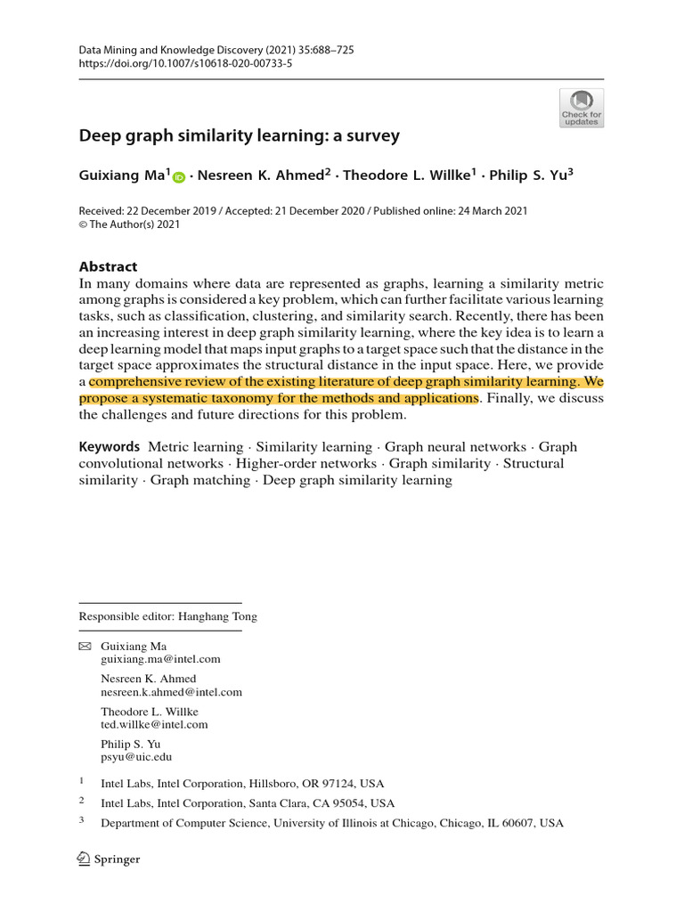 Deep Graph Similarity Learning Survey | PDF | Theoretical Computer ...