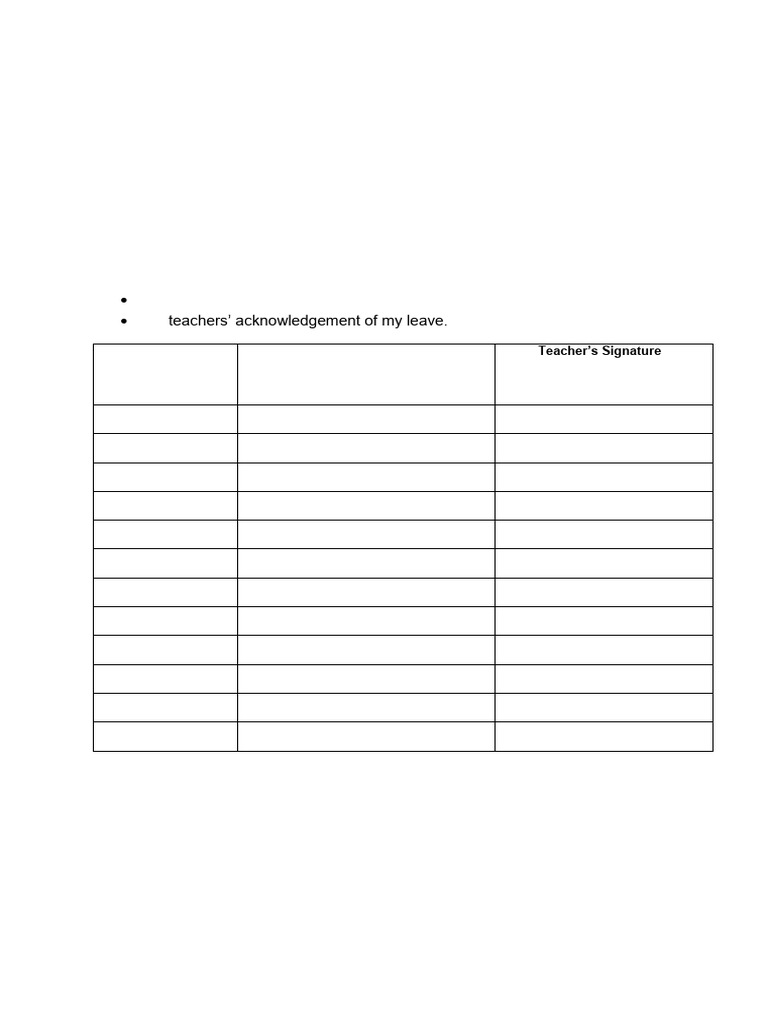 Self-Interest Leave Form Template | PDF